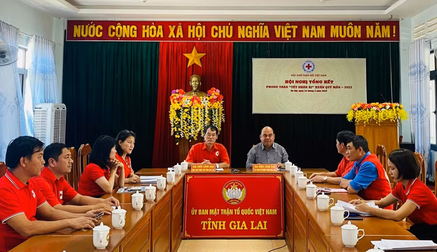 Quang cảnh hội nghị tại điểm cầu Gia Lai. Ảnh: Hồng Ngọc