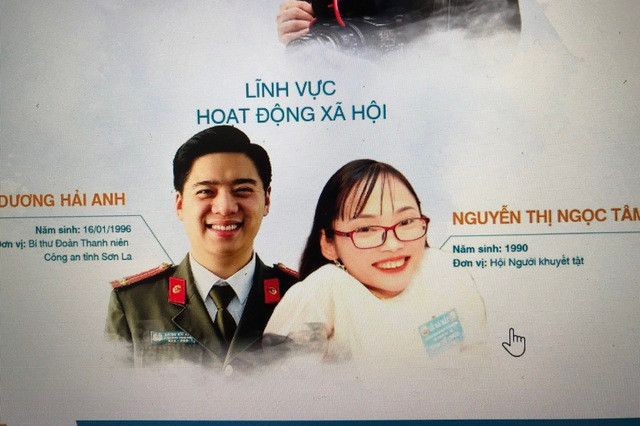 Hai gương mặt hoạt động xã hội vào vòng bình chọn Gương mặt trẻ Việt Nam tiêu biểu năm 2022. Ảnh: BTC