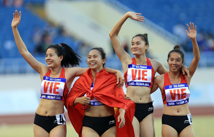 Điền kinh Việt Nam hướng đến mục tiêu đứng đầu tại SEA Games 32. Ảnh: TTXVN