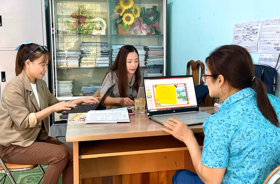 Việc sắp xếp, sáp nhập trường học đã góp phần sử dụng hiệu quả nguồn nhân lực, tăng quy mô trường lớp, nâng cao chất lượng dạy và học. Ảnh: M.N