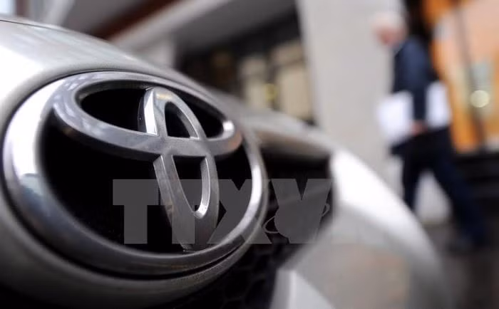Logo hãng Toyota. Ảnh minh họa: EPA/TTXVN