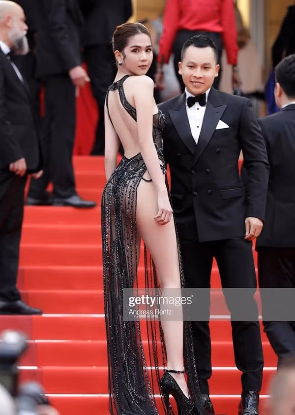 Màn xuất hiện trên thảm đỏ Cannes của Ngọc Trinh từng vấp phải làn sóng chỉ trích từ cộng đồng mạng. Ảnh: GettyImages