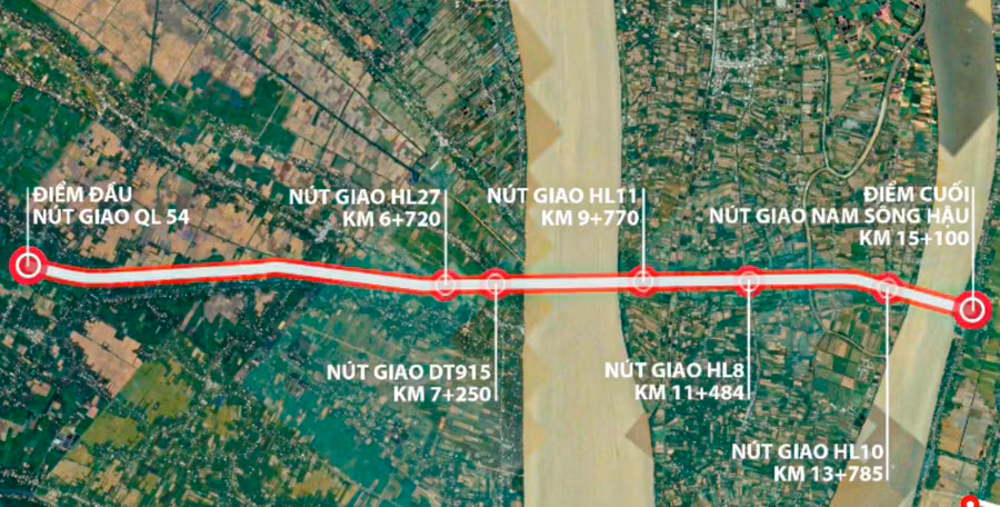 7 nút giao toàn tuyến Dự án Đầu tư xây dựng cầu Đại Ngãi