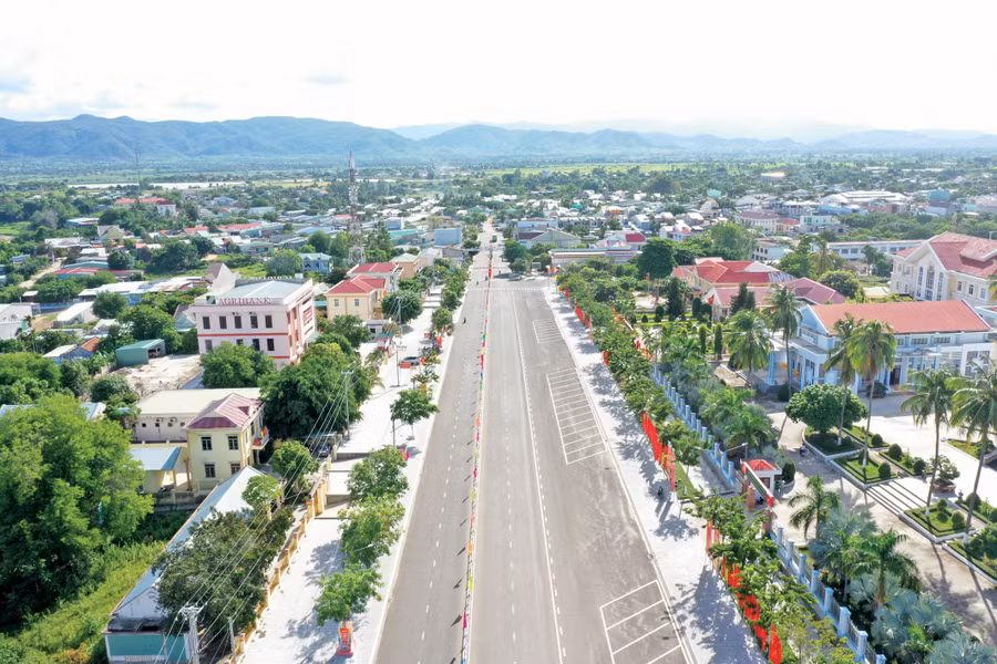 Khu trung tâm huyện Krông Pa. Ảnh: L.N