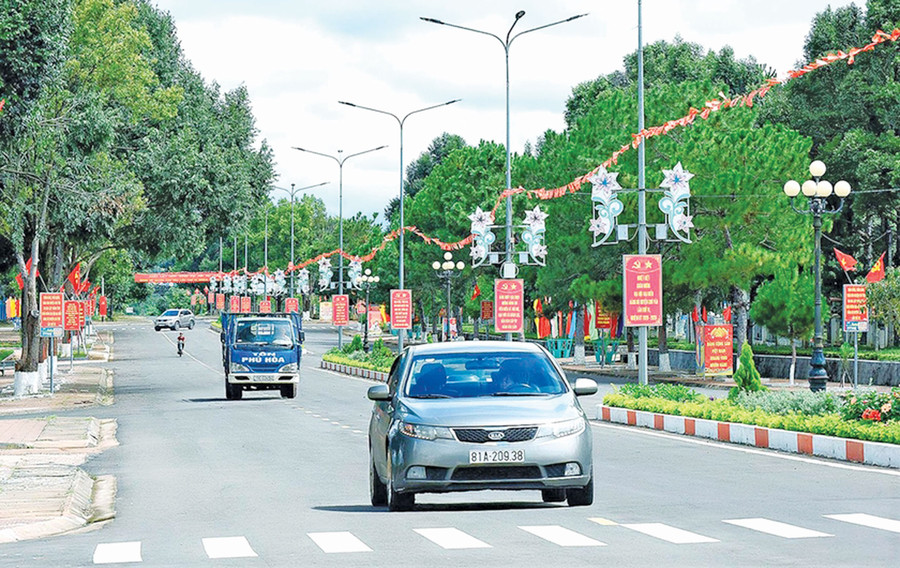 Một góc khu trung tâm hành chính huyện Chư Păh. Ảnh: Đ.T