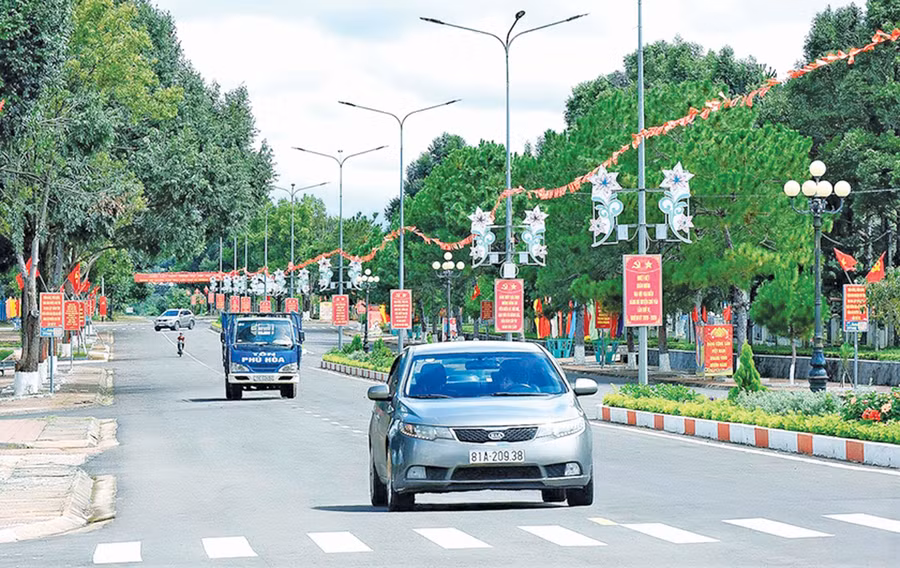 Một góc khu trung tâm hành chính huyện Chư Păh. Ảnh: Đ.T