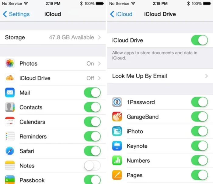 Cài đặt &gt; iCloud &gt; iCloud Drive &gt; tắt tùy chọn Use Cellular Data.