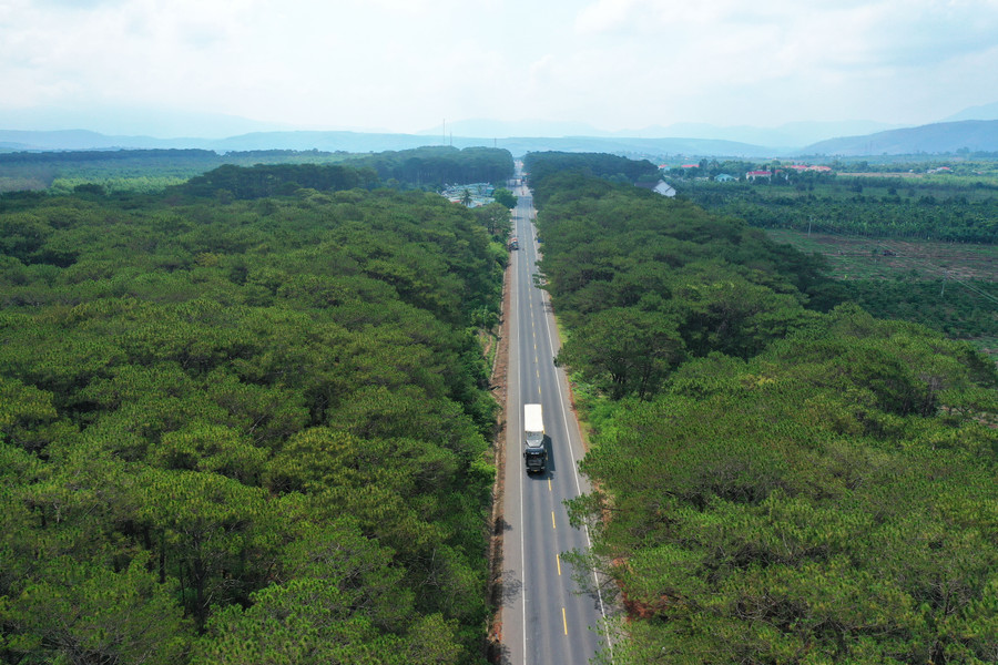 Quốc lộ 19-đoạn qua huyện Mang Yang. Ảnh: Phạm Quý