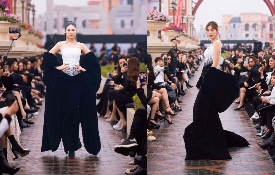 Show diễn kết thúc mãn nhãn với hai vedette, cũng là hai người bạn thân của Hà Duy là Hoa hậu Ngọc Hân và người mẫu Thúy Hương