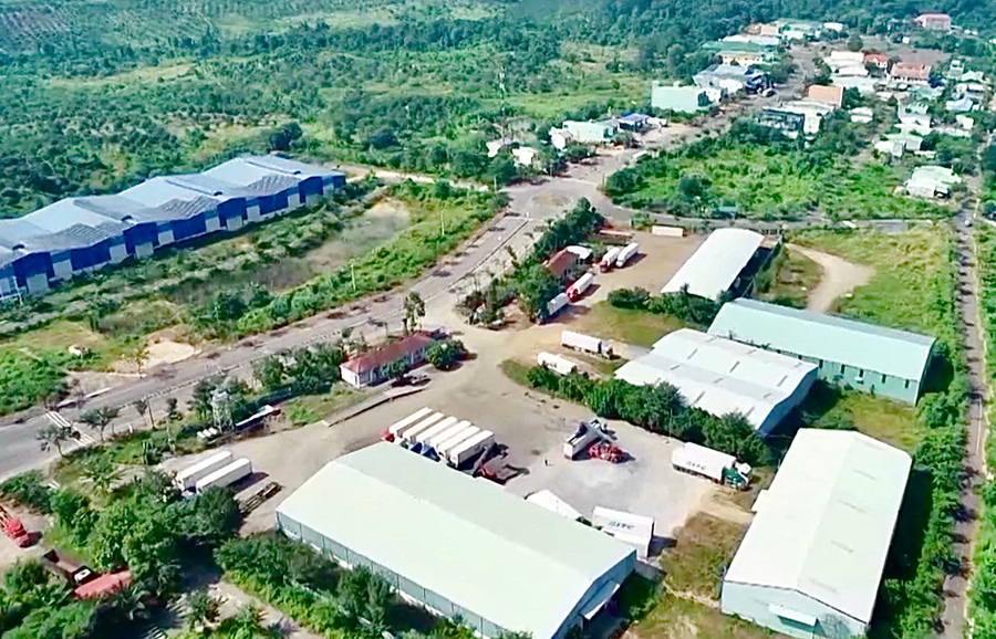 Một góc trung tâm Khu Kinh tế Cửa khẩu Quốc tế Lệ Thanh (huyện Đức Cơ). Ảnh: Hà Duy