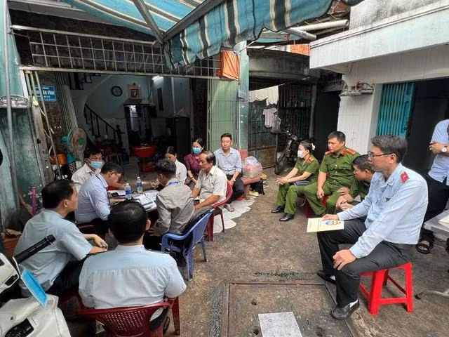 Ngày 9.1, lực lượng chức năng kiểm tra cơ sở chế biến bì của ông V.V