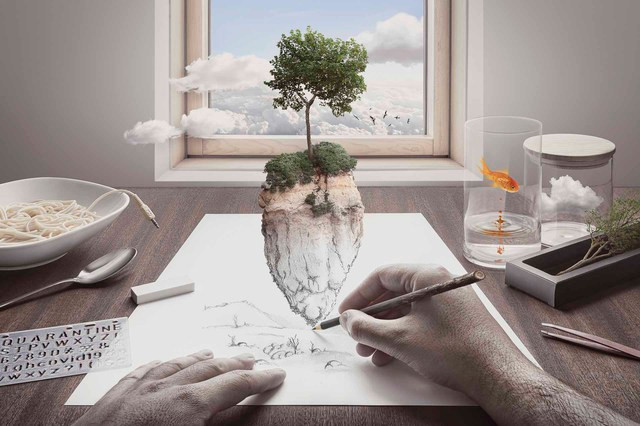 New reality (tạm dịch Thực tại mới), tác giả André Boto (Bồ Đào Nha), huy chương vàng VAPA, đề tài ý tưởng. Ảnh: BTC cung cấp New reality (tạm dịch Thực tại mới), tác giả André Boto (Bồ Đào Nha), huy chương vàng VAPA, đề tài ý tưởng. Ảnh: BTC cung cấp