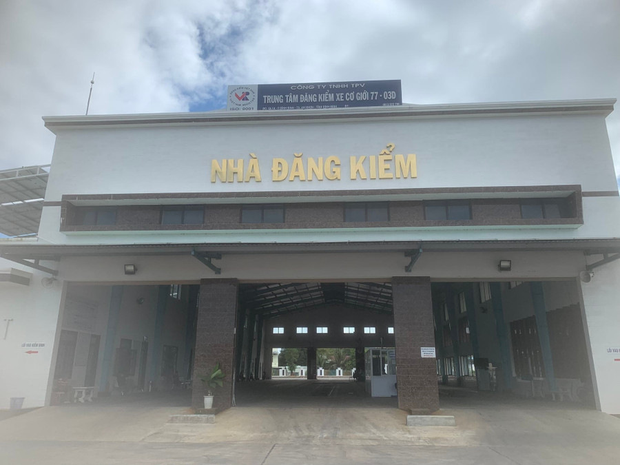 Trung tâm Đăng kiểm xe cơ giới đường bộ 77-03D. Ảnh: Hồ Đức