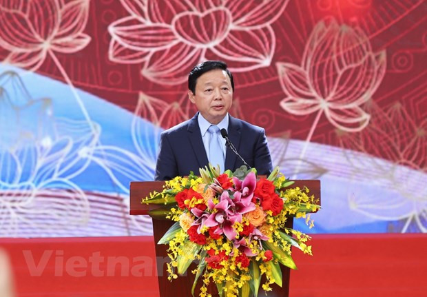 Ủy viên Trung ương Đảng, Phó Thủ tướng Chính phủ Trần Hồng Hà phát biểu tại lễ bế mạc. Ảnh: Hoài Nam/Vietnam+ Ủy viên Trung ương Đảng, Phó Thủ tướng Chính phủ Trần Hồng Hà phát biểu tại lễ bế mạc. Ảnh: Hoài Nam/Vietnam+