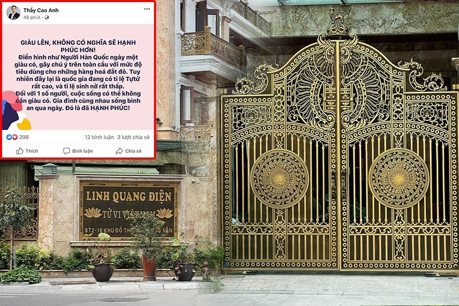 Linh Quang Điện của Cao Anh đóng cửa sau khi bị Báo Lao Động phanh phui. Ảnh: Nhóm PV