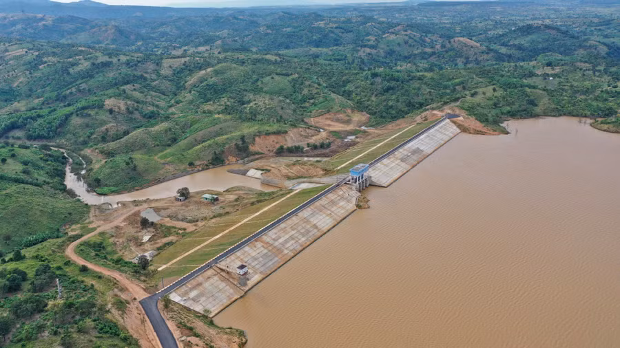 Hồ chứa nước Plei Thơ Ga (huyện Chư Pưh) cung cấp nước tưới cho cây trồng. Ảnh: Nguyễn Diệp