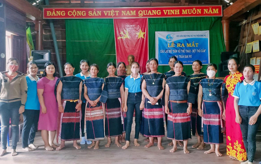 Hội LHPN huyện Đak Pơ ra mắt nhiều mô hình phù hợp để thu hút, tập hợp hội viên DTTS. Ảnh: Hoàng Ngọc