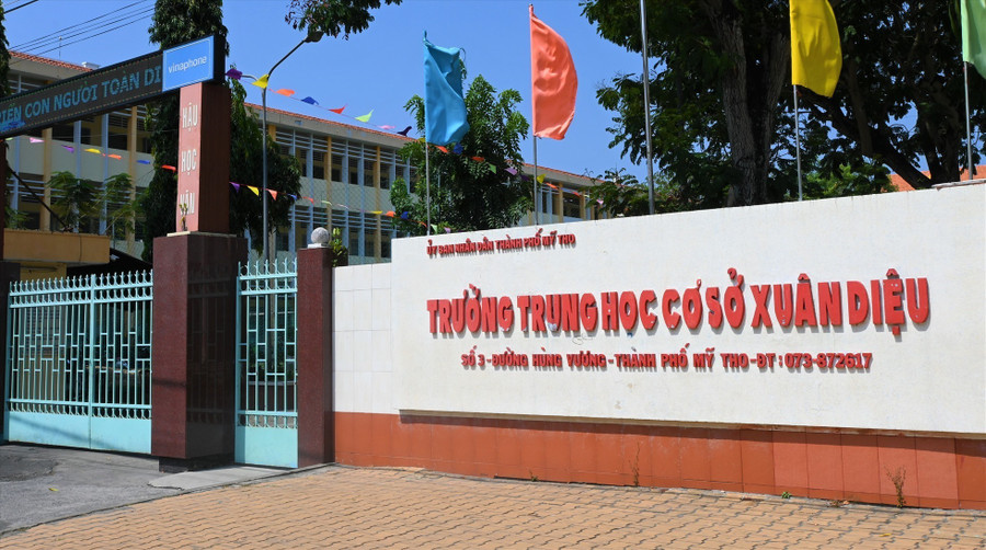 Trường THCS Xuân Diệu (TP Mỹ Tho, tỉnh Tiền Giang). Ảnh: Thành Nhân