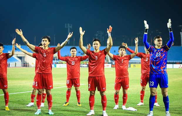 Tuyển Việt Nam có cơ hội lớn hơn giành vé dự World Cup. Ảnh: PV/Vietnam+ Tuyển Việt Nam có cơ hội lớn hơn giành vé dự World Cup. Ảnh: PV/Vietnam+