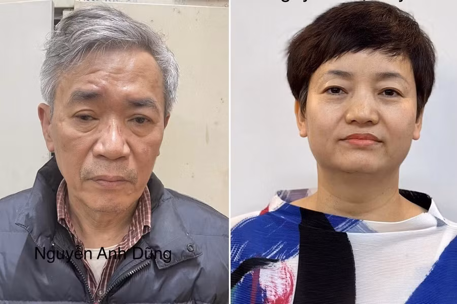 Bị can Nguyễn Anh Dũng và Nguyễn Thị Quyên. Ảnh: Bộ Công an