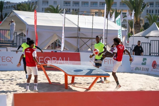 Một trận thi đấu môn thể thao Teqball