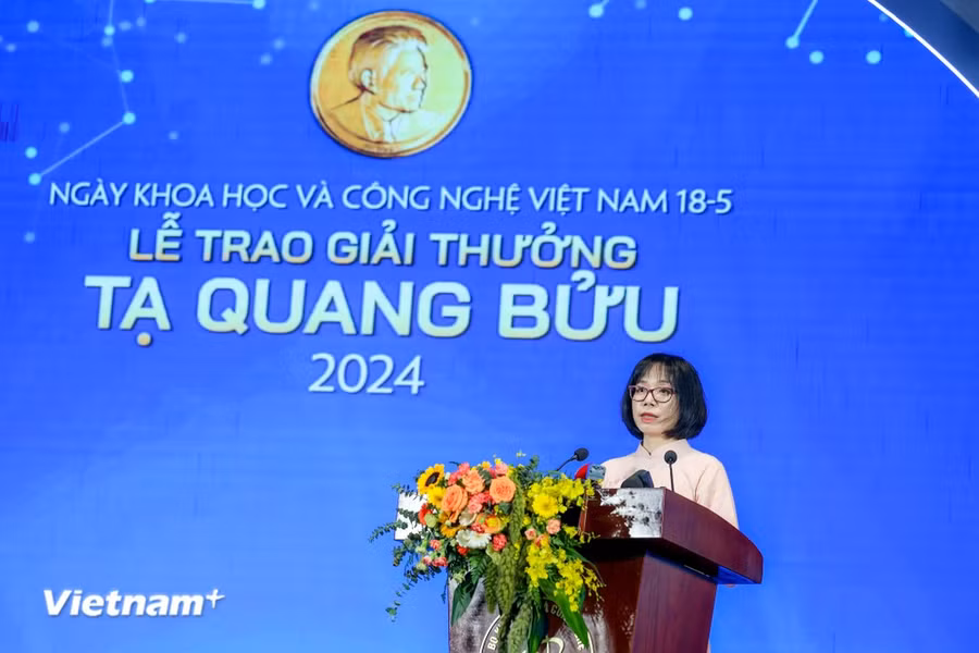 Tiến sĩ Nguyễn Thị Kim Thanh phát biểu. (Ảnh: Minh Sơn/Vietnam+)