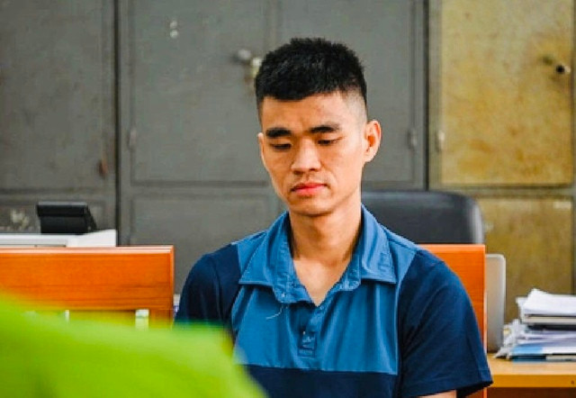 Nghi phạm Lường Văn Nam tại cơ quan điều tra Nghi phạm Lường Văn Nam tại cơ quan điều tra