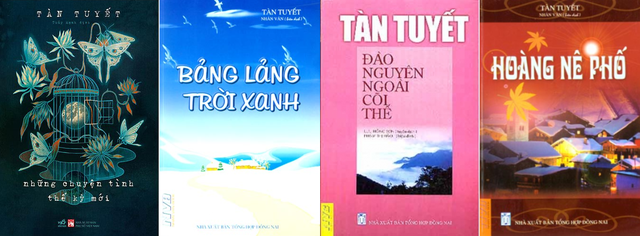 Các tác phẩm đã chuyển ngữ sang tiếng Việt của Tàn Tuyết. Ảnh: T.D tổng hợp