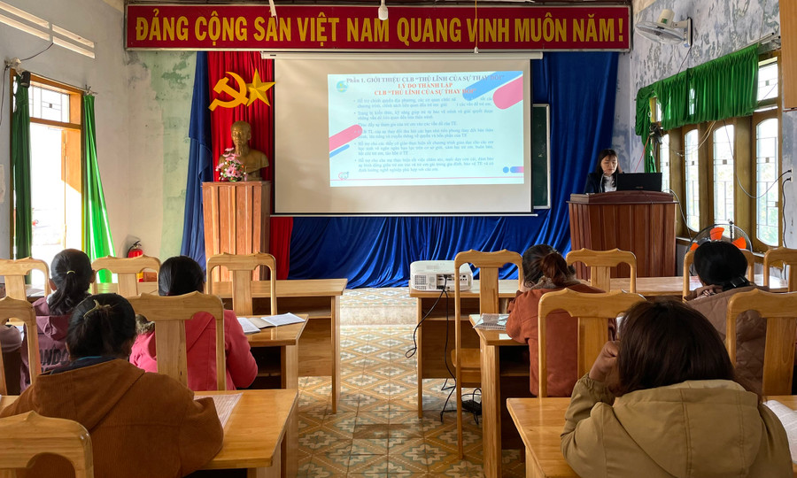 Quang cảnh lớp tập huấn. Ảnh: Phương Liên