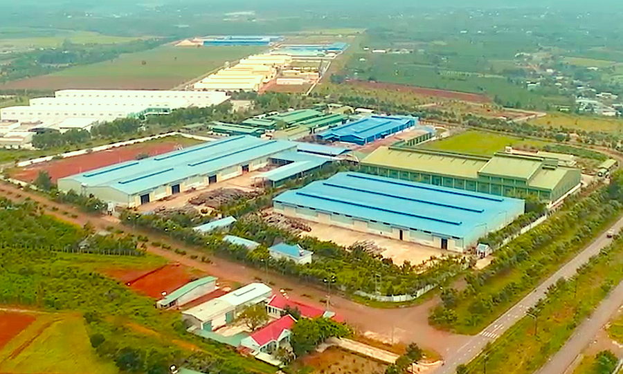 Khu Công nghiệp Trà Đa (TP. Pleiku) đã thu hút được doanh nghiệp đến đầu tư với tỷ lệ lấp đầy 100%. Ảnh: Hà Duy