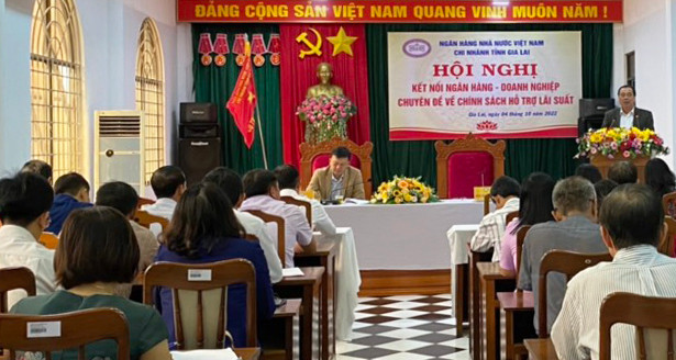 NHNN Chi nhánh tỉnh đã phối hợp với các sở ngành, đơn vị tổ chức Hội nghị chuyên đề về chính sách hỗ trợ lãi suất 2%. Ảnh: Sơn Ca NHNN Chi nhánh tỉnh đã phối hợp với các sở ngành, đơn vị tổ chức Hội nghị chuyên đề về chính sách hỗ trợ lãi suất 2%. Ảnh: Sơn Ca