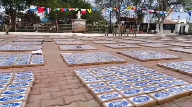 Số cocaine bị lực lượng chức năng thu giữ. Ảnh: EFE