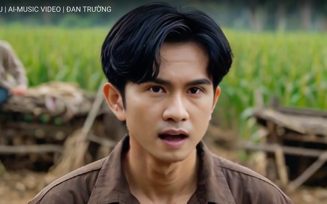 Hình ảnh đơ, thiếu cảm xúc của Đan Trường phiên bản AI trong MV Em ơi ví dầu.