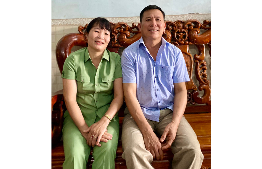 Vợ chồng ông Nguyễn Văn Đông có cuộc sống viên mãn, hạnh phúc sau nhiều khó khăn, vất vả. Ảnh: H.D