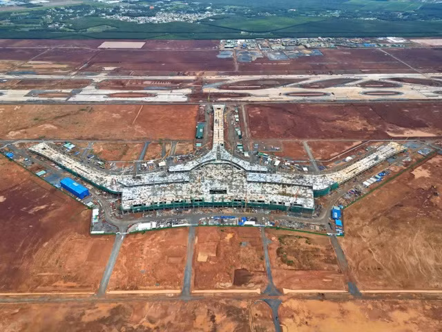 Nhà ga hành khách sân bay Long Thành - giai đoạn 1 đang đẩy nhanh tiến độ để đưa vào hoạt động tháng 9-2026