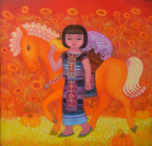 "Lên nương" của họa sĩ Ngô Đăng Hiệp "Lên nương" của họa sĩ Ngô Đăng Hiệp