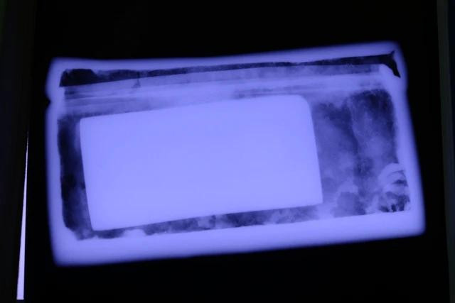 Hình chụp X-quang chiếc hộp được cho là đựng xá lị của Phật hoàng Trần Nhân Tông