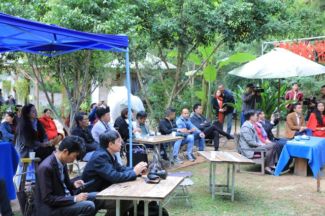 Triển khai cung đường nghệ thuật chào mừng 130 năm Đà Lạt - Ảnh 5. Đông đảo các nhà báo, giới nghệ sĩ tham dự công bố Cung đường nghệ thuật 2023. Ảnh: LÂM VIÊN