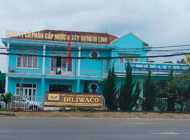 Công ty CP cấp nước và xây dựng Di Linh có nhiều vi phạm trong lĩnh vực tài nguyên nước và đất đai. Ảnh: G.B