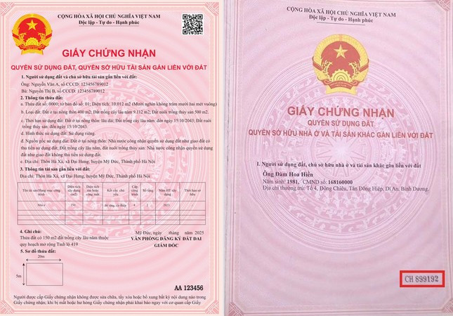 Nhiều điểm khác nhau giữa mẫu sổ đỏ mới đề xuất (bìa trái) và mẫu hiện hành (bìa phải). Nhiều điểm khác nhau giữa mẫu sổ đỏ mới đề xuất (bìa trái) và mẫu hiện hành (bìa phải).