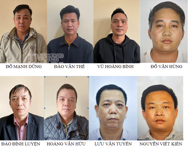 Các đối tượng bị khởi tố.