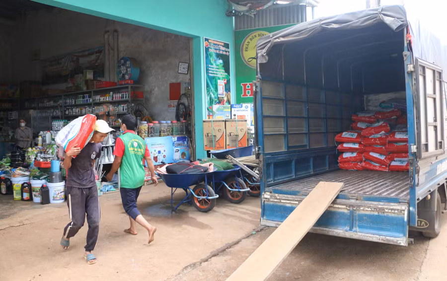 Phân bón giảm giá giúp người dân yên tâm đầu tư chăm sóc cây trồng. Ảnh: Nguyễn Diệp