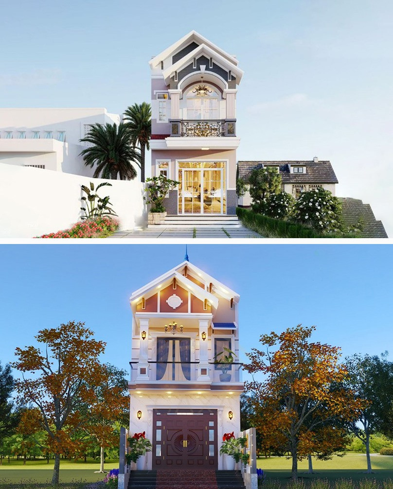 Đây là kiểu nhà vừa có thiết kế đẹp, tinh tế. Đồ họa: Khương Duy Đây là kiểu nhà vừa có thiết kế đẹp, tinh tế. Đồ họa: Khương Duy