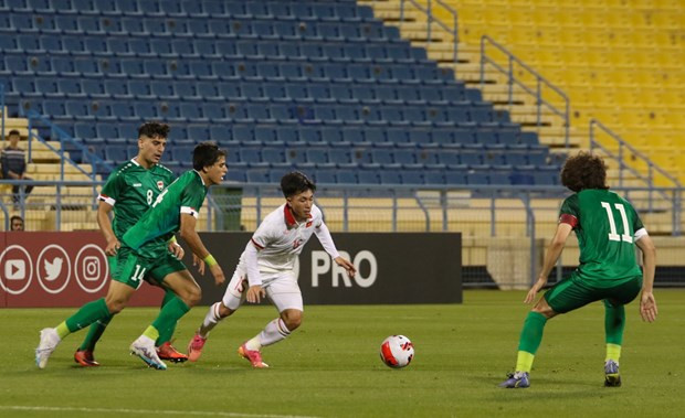 U23 Việt Nam thua U23 Iraq vì phải chơi thiếu người từ hiệp một. Ảnh: VFF U23 Việt Nam thua U23 Iraq vì phải chơi thiếu người từ hiệp một. Ảnh: VFF