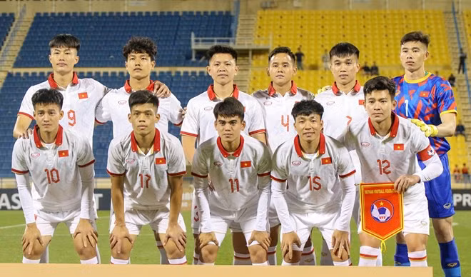 U23 Việt Nam tung ra đội hình mạnh nhất khi đối đầu U23 Iraq vào rạng sáng nay (23/3) trong khuôn khổ giải quốc tế U23 Doha Cup 2023. Ảnh: VFF