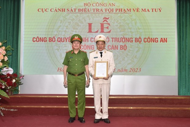 Đại tá Nguyễn Ngọc Quang giữ chức Cục phó Cục Cảnh sát điều tra tội phạm về ma túy từ ngày 20/3. Ảnh: Bộ Công an Đại tá Nguyễn Ngọc Quang giữ chức Cục phó Cục Cảnh sát điều tra tội phạm về ma túy từ ngày 20/3. Ảnh: Bộ Công an