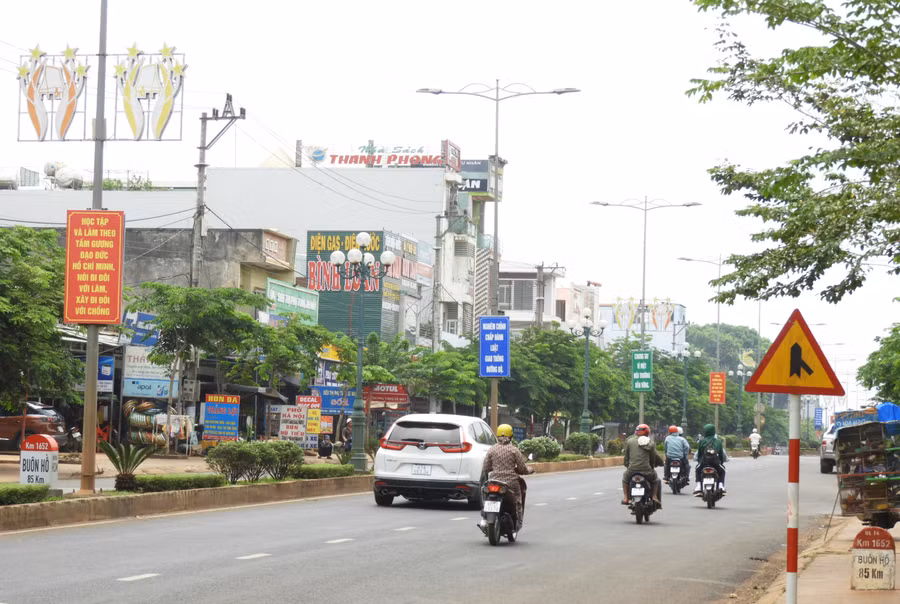 Quang cảnh khu vực trung tâm huyện Chư Pưh. Ảnh: Thanh Nhật