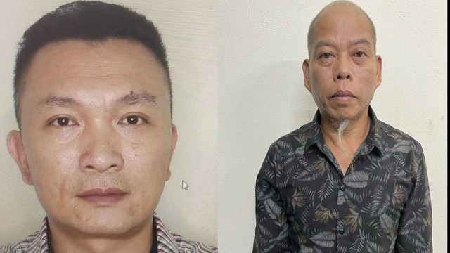 Các bị can Tô Đức Dũng (trái) và Đặng Văn Súy Các bị can Tô Đức Dũng (trái) và Đặng Văn Súy