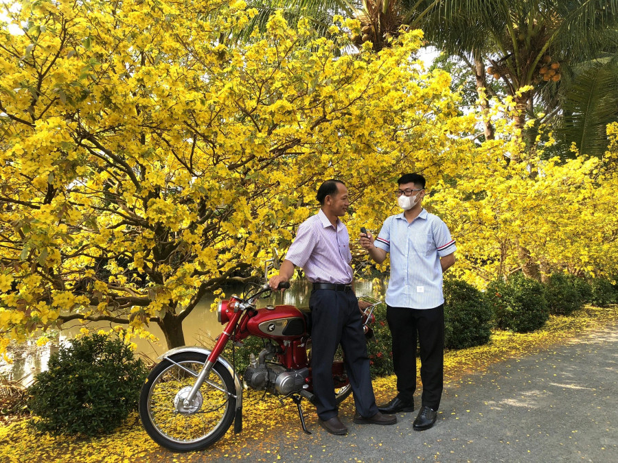 Chuyện trò bên vườn mai "khủng" Chuyện trò bên vườn mai "khủng"