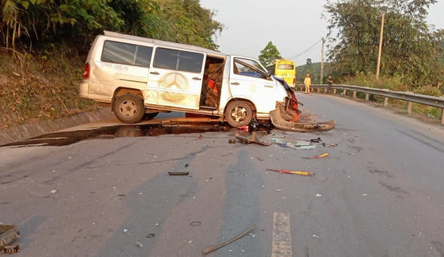 Hiện trường vụ tai nạn. Ảnh: Lâm Hưng